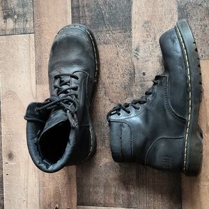 Dr. Martens Black Leather Industrial Steel Toe Work Boots Electric Hazard Sz 9